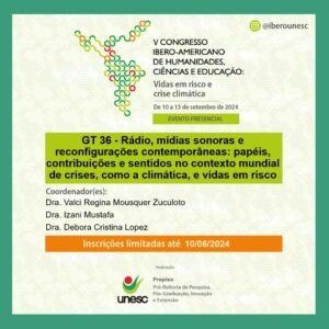 Leia mais sobre o artigo Participe do GT Rádio e Mídias Sonoras do V Congresso Ibero-Americano de Humanidades, Ciências e Educação